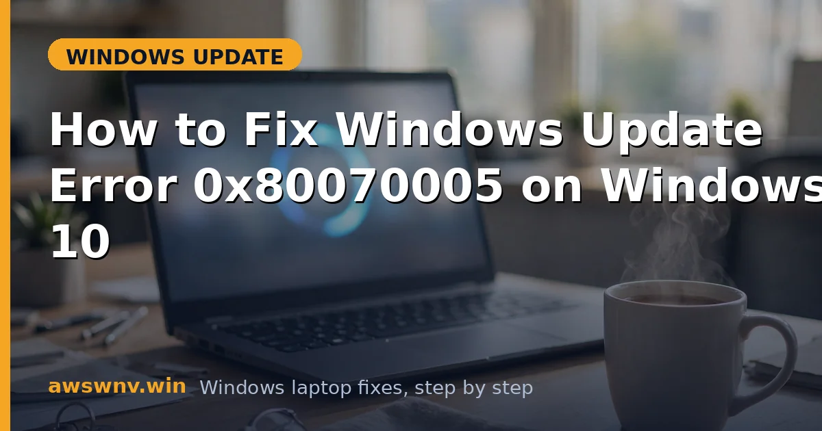 How to Fix Windows Update Error 0x80070005 on Windows 10