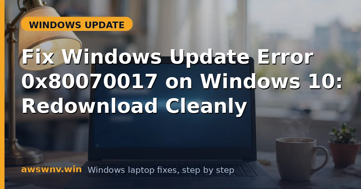 Fix Windows Update Error 0x80070017 on Windows 10: Redownload Cleanly