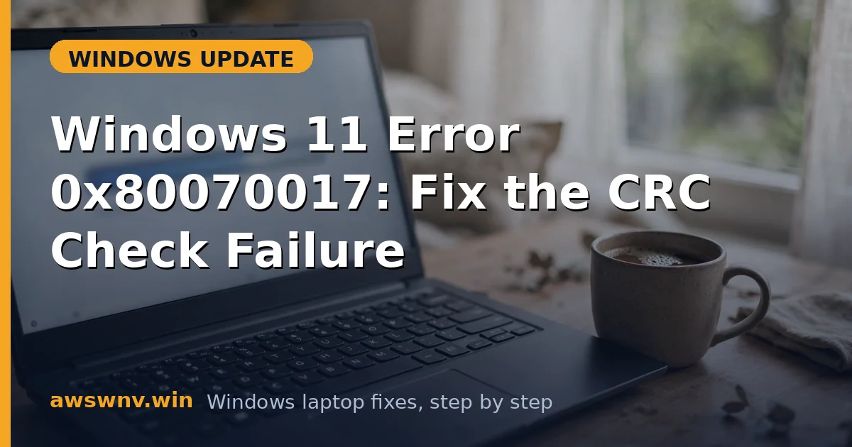 Windows 11 Error 0x80070017: Fix the CRC Check Failure