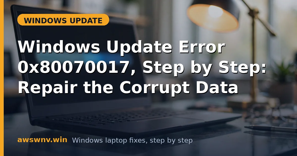 Windows Update Error 0x80070017, Step by Step: Repair the Corrupt Data