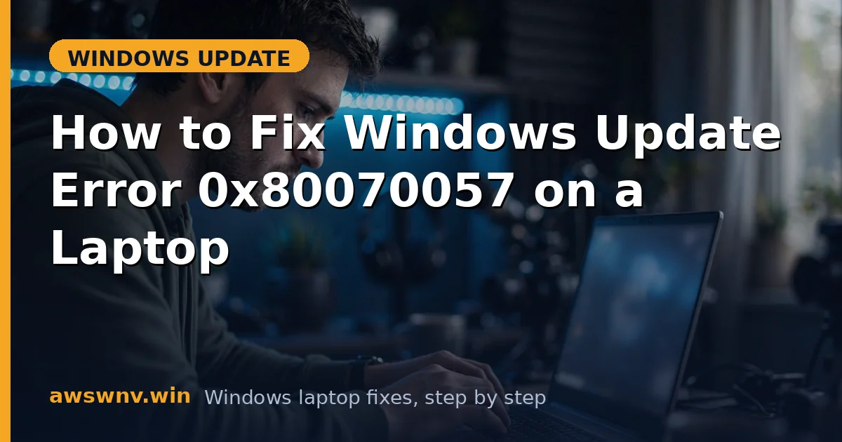 How to Fix Windows Update Error 0x80070057 on a Laptop