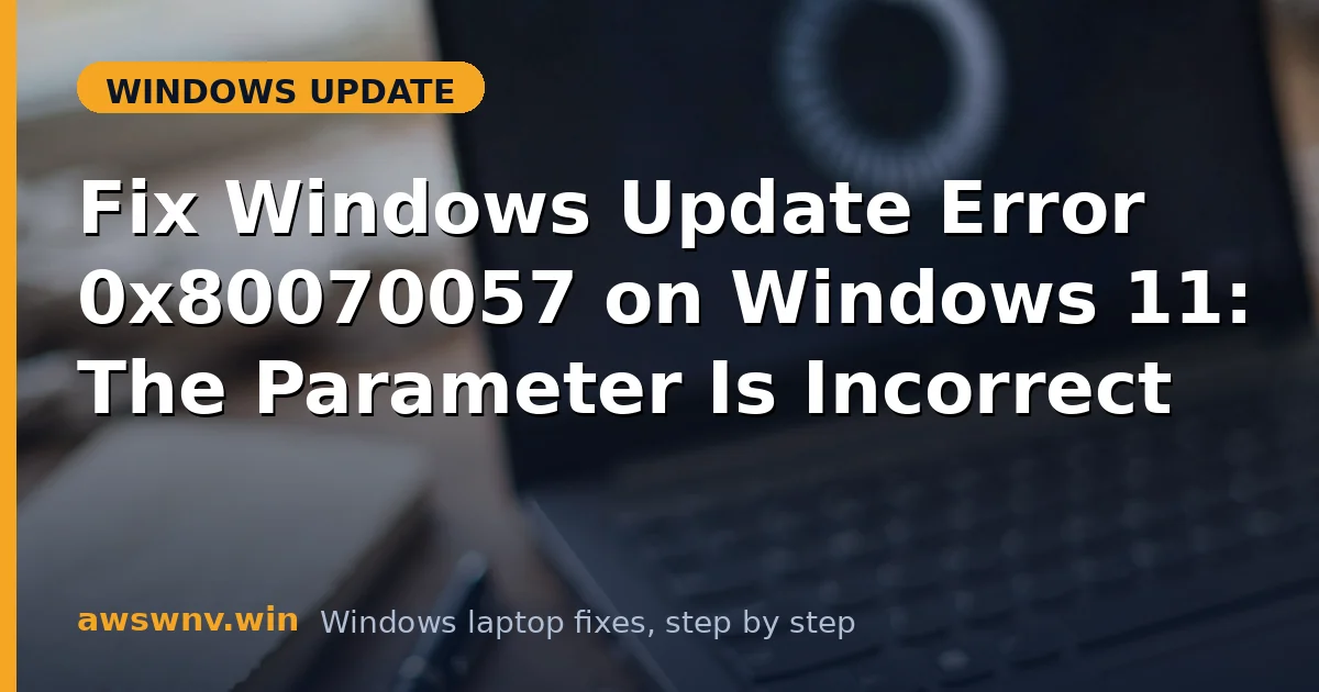 Fix Windows Update Error 0x80070057 on Windows 11: The Parameter Is Incorrect