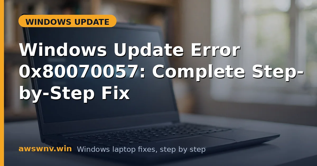 Windows Update Error 0x80070057: Complete Step-by-Step Fix