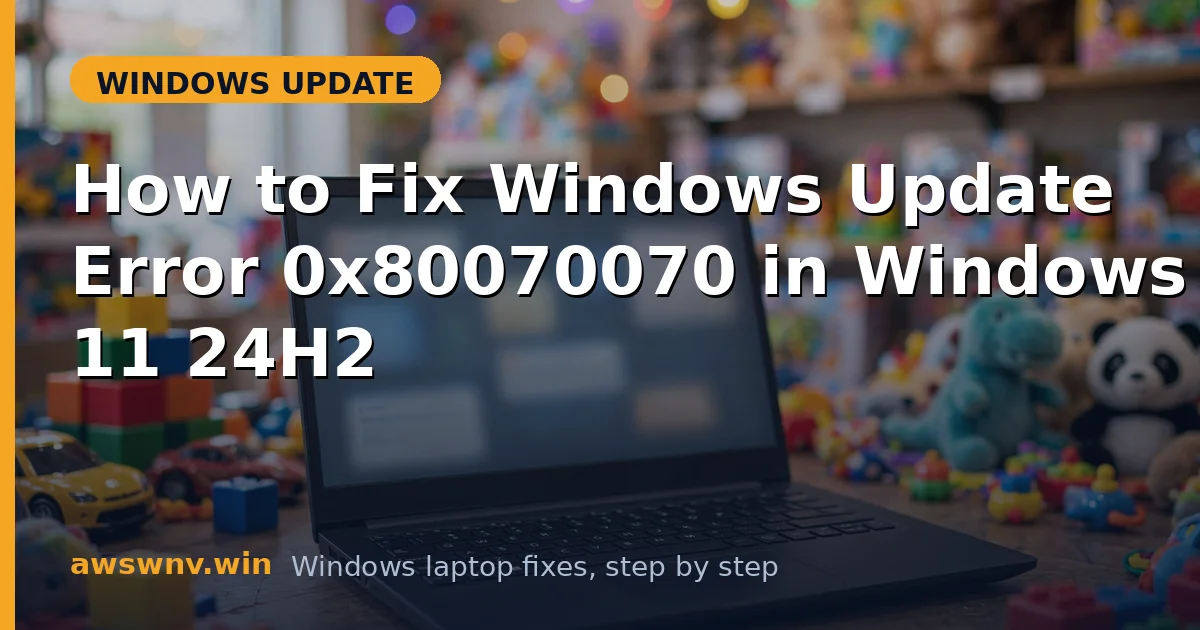 How to Fix Windows Update Error 0x80070070 in Windows 11 24H2