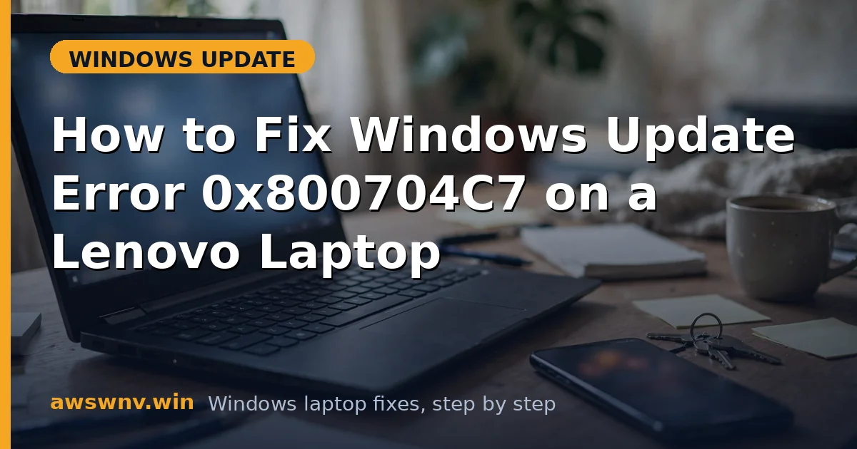 How to Fix Windows Update Error 0x800704C7 on a Lenovo Laptop