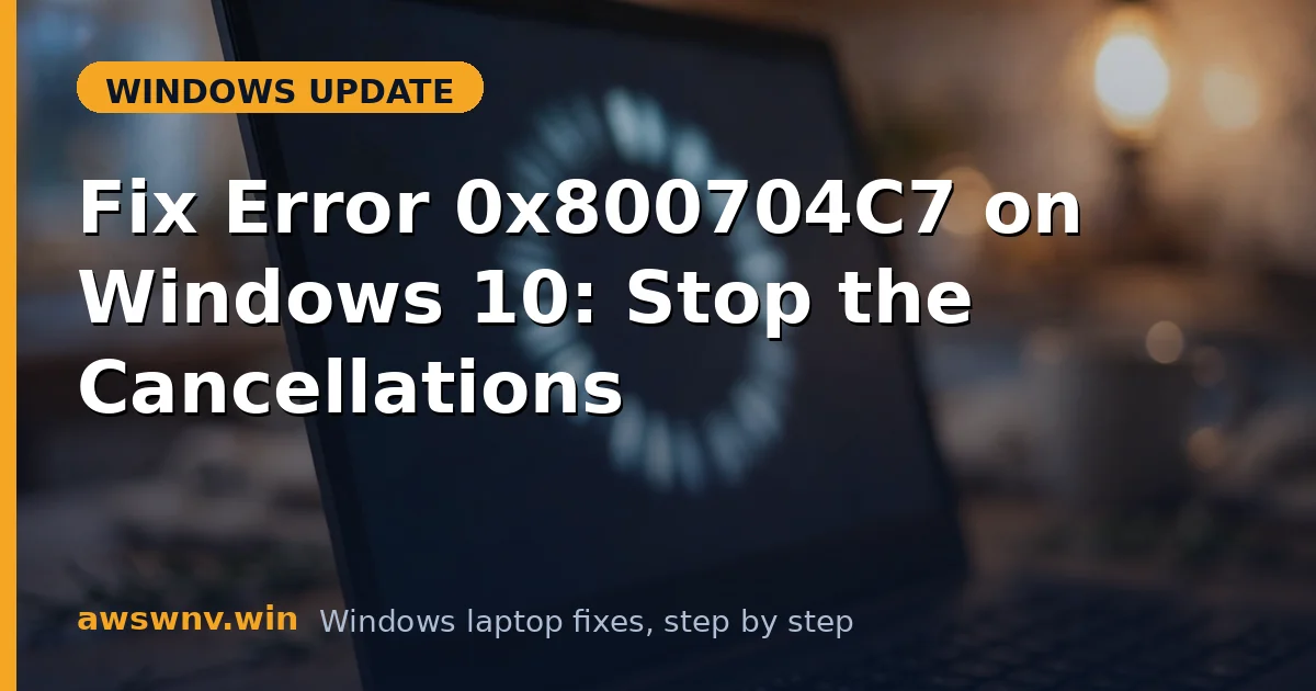 Fix Error 0x800704C7 on Windows 10: Stop the Cancellations