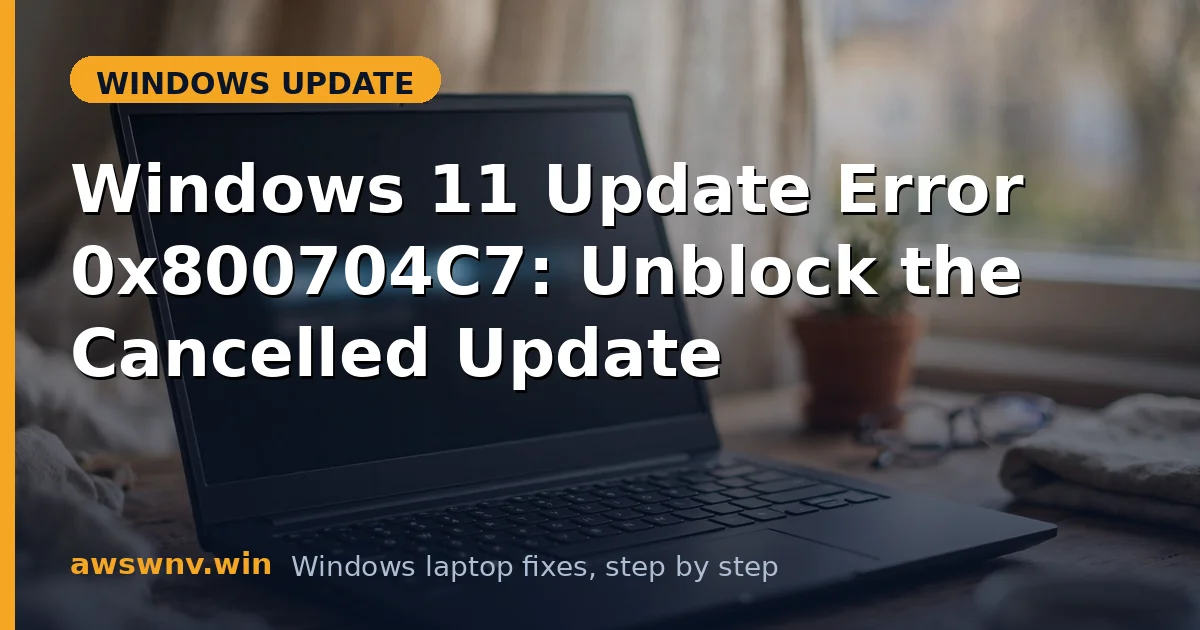 Windows 11 Update Error 0x800704C7: Unblock the Cancelled Update