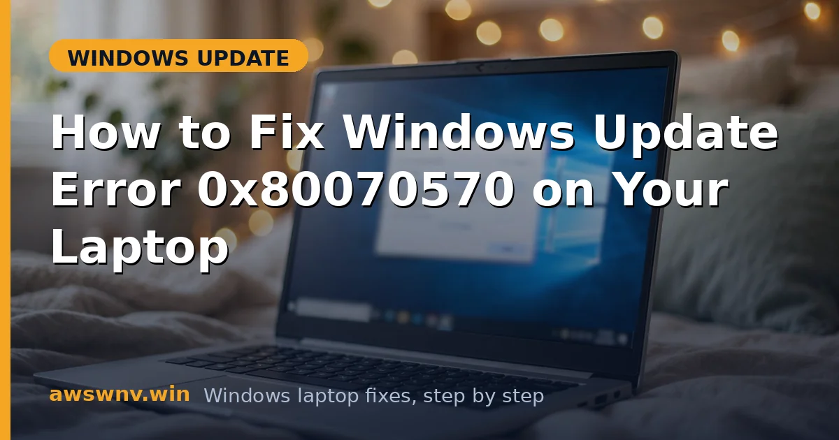 How to Fix Windows Update Error 0x80070570 on Your Laptop