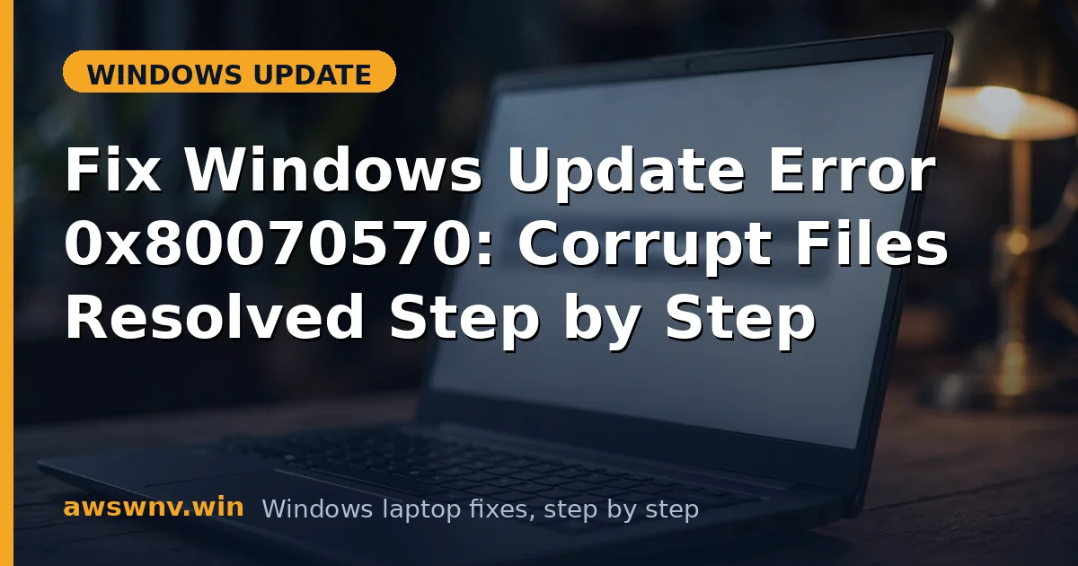Fix Windows Update Error 0x80070570: Corrupt Files Resolved Step by Step