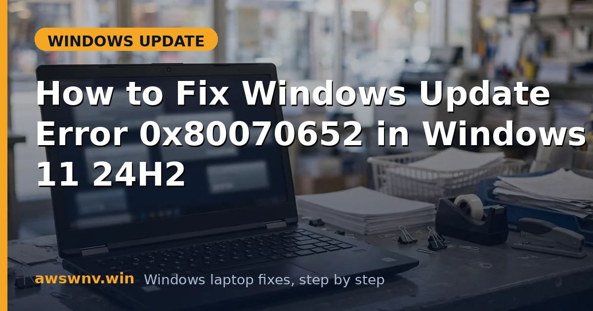 How to Fix Windows Update Error 0x80070652 in Windows 11 24H2