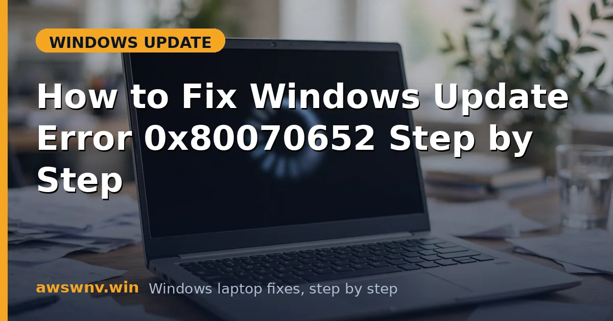 How to Fix Windows Update Error 0x80070652 Step by Step