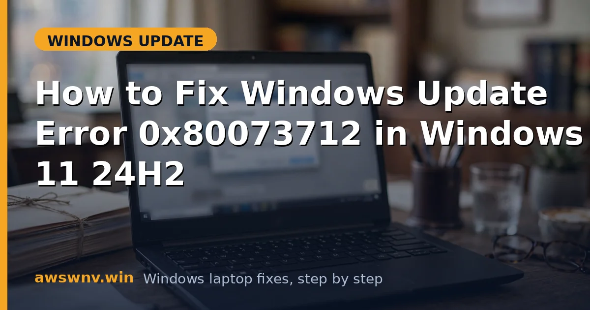 How to Fix Windows Update Error 0x80073712 in Windows 11 24H2