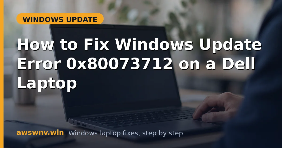 How to Fix Windows Update Error 0x80073712 on a Dell Laptop