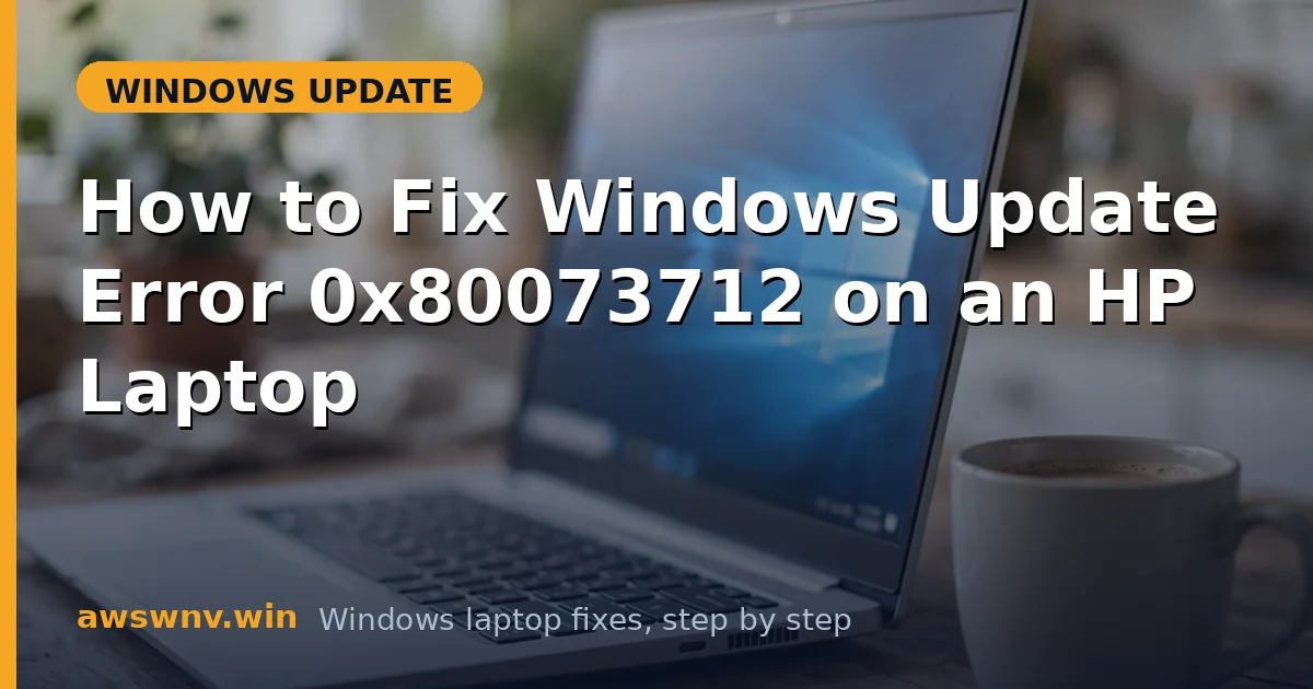 How to Fix Windows Update Error 0x80073712 on an HP Laptop