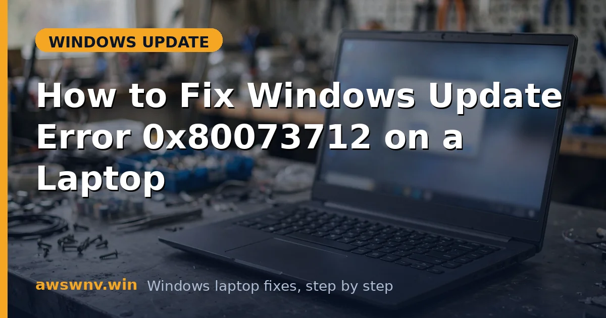 How to Fix Windows Update Error 0x80073712 on a Laptop