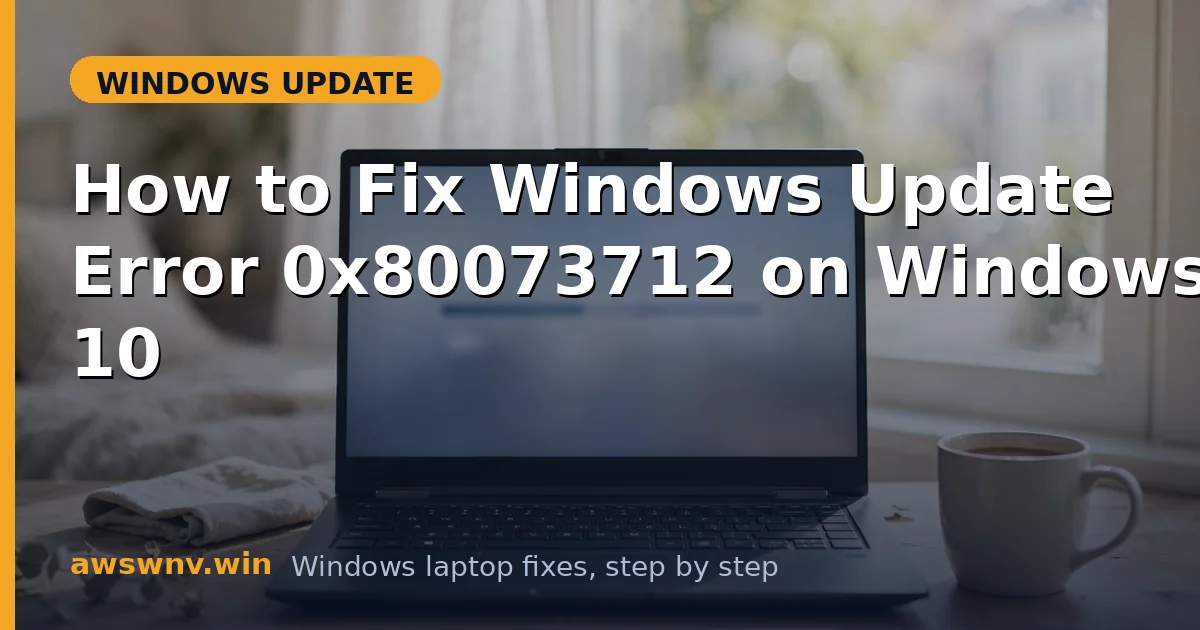 How to Fix Windows Update Error 0x80073712 on Windows 10