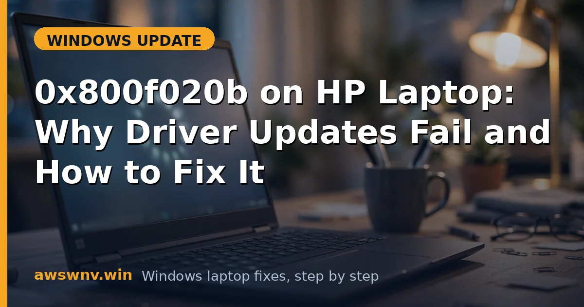 0x800f020b on HP Laptop: Why Driver Updates Fail and How to Fix It