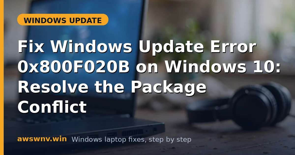 Fix Windows Update Error 0x800F020B on Windows 10: Resolve the Package Conflict