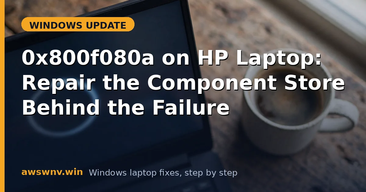 0x800f080a on HP Laptop: Repair the Component Store Behind the Failure