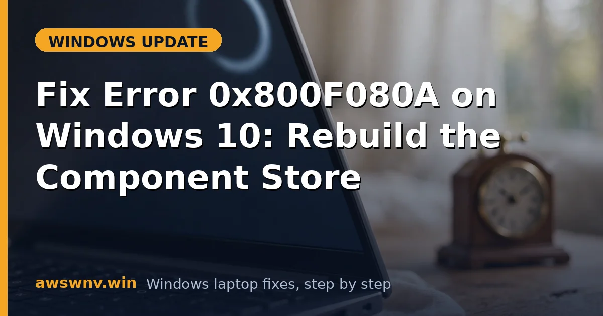Fix Error 0x800F080A on Windows 10: Rebuild the Component Store