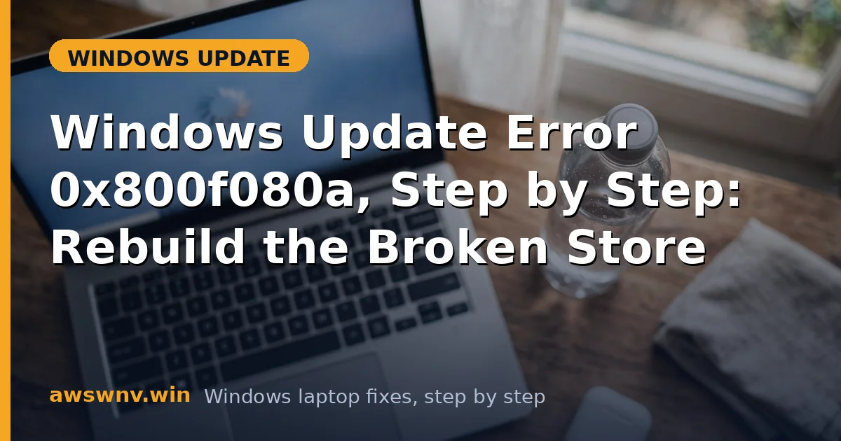 Windows Update Error 0x800f080a, Step by Step: Rebuild the Broken Store