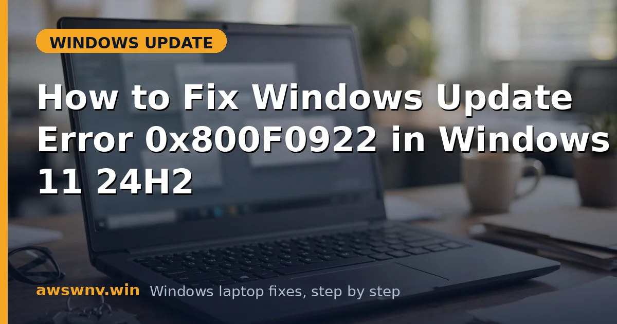 How to Fix Windows Update Error 0x800F0922 in Windows 11 24H2