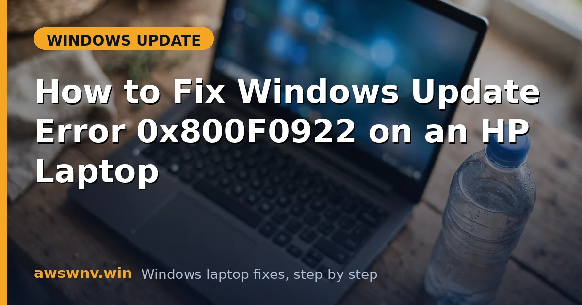 How to Fix Windows Update Error 0x800F0922 on an HP Laptop