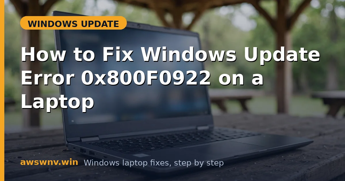 How to Fix Windows Update Error 0x800F0922 on a Laptop
