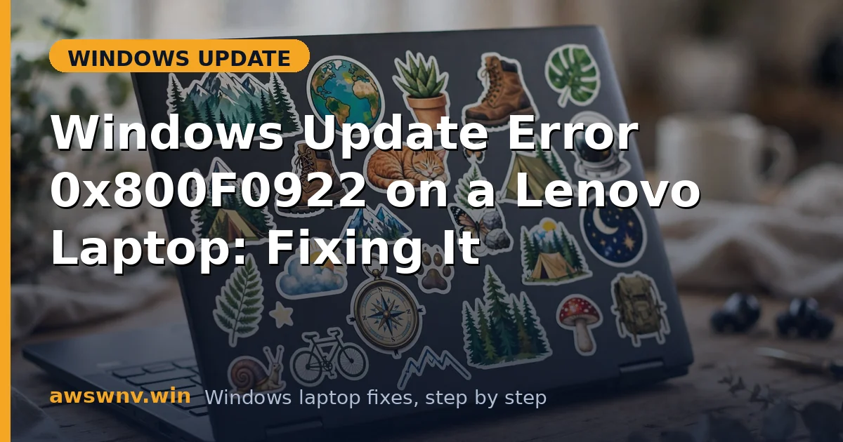 Windows Update Error 0x800F0922 on a Lenovo Laptop: Fixing It