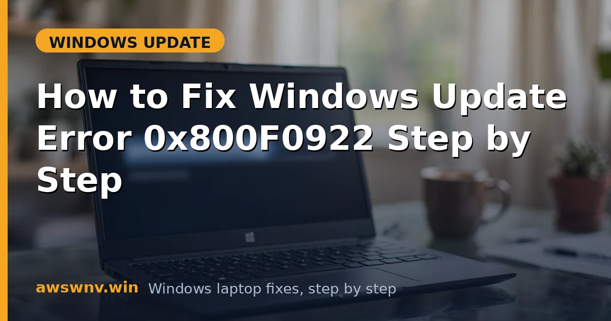 How to Fix Windows Update Error 0x800F0922 Step by Step