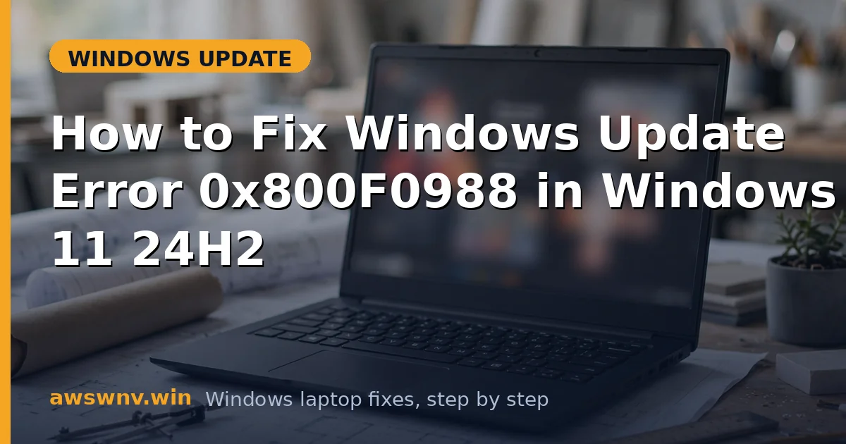 How to Fix Windows Update Error 0x800F0988 in Windows 11 24H2