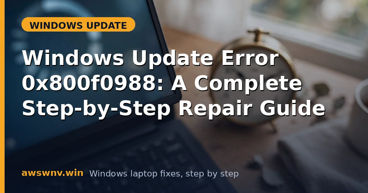Windows Update Error 0x800f0988: A Complete Step-by-Step Repair Guide