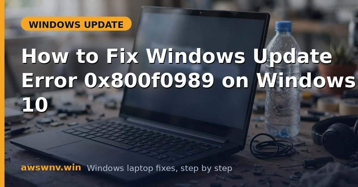 How to Fix Windows Update Error 0x800f0989 on Windows 10