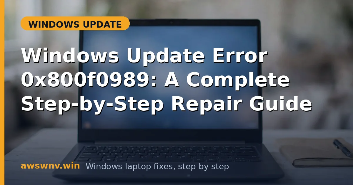 Windows Update Error 0x800f0989: A Complete Step-by-Step Repair Guide