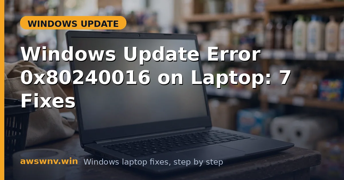 Windows Update Error 0x80240016 on Laptop: 7 Fixes