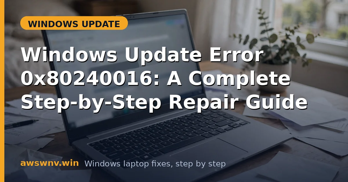 Windows Update Error 0x80240016: A Complete Step-by-Step Repair Guide