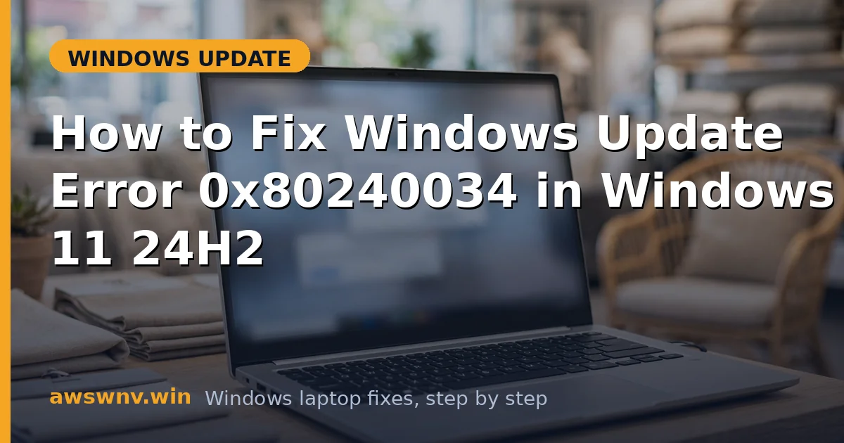 How to Fix Windows Update Error 0x80240034 in Windows 11 24H2