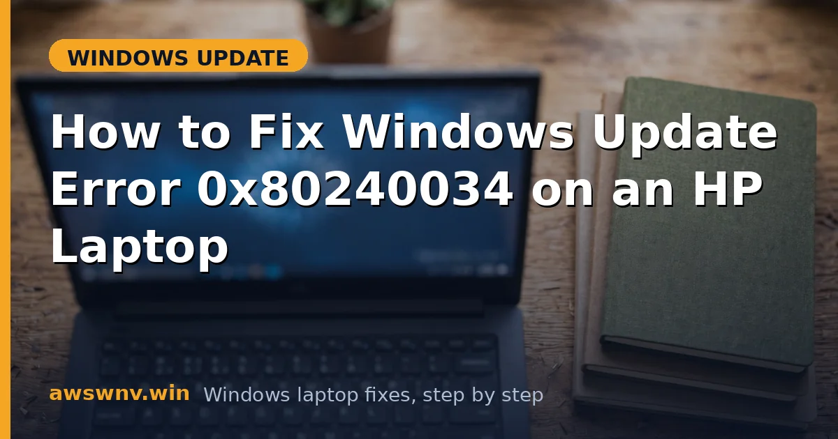 How to Fix Windows Update Error 0x80240034 on an HP Laptop