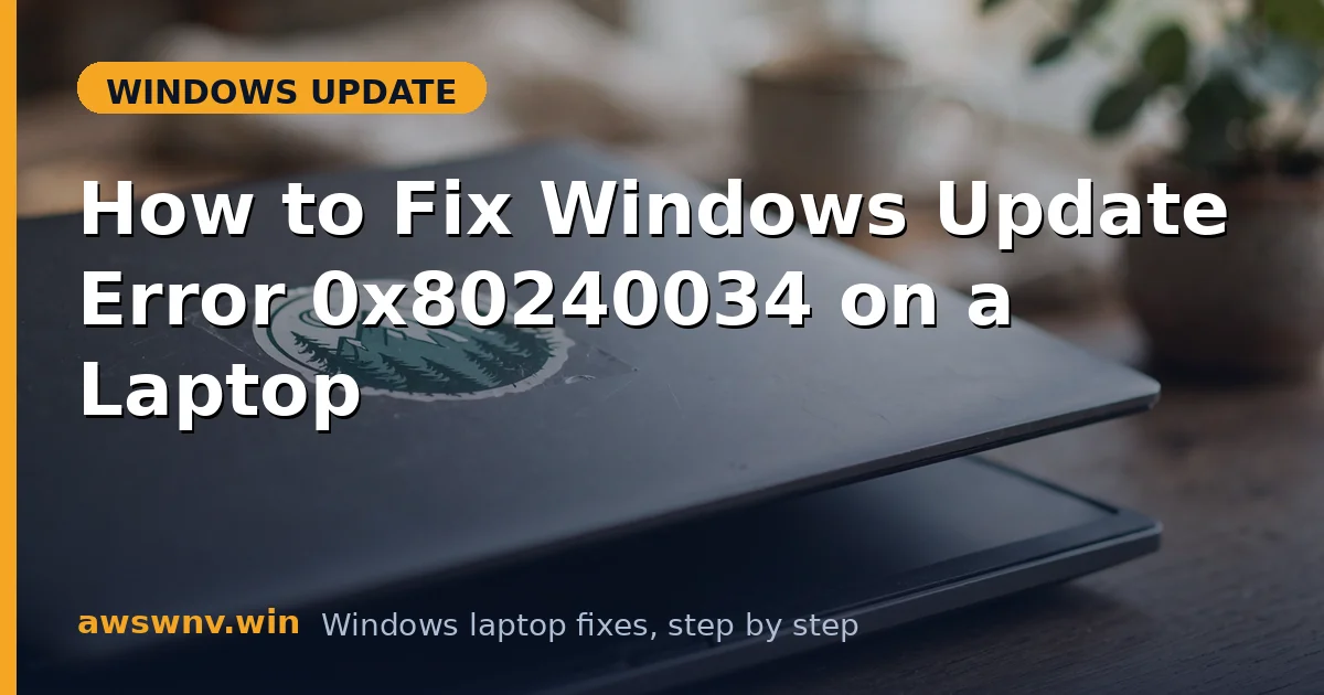 How to Fix Windows Update Error 0x80240034 on a Laptop