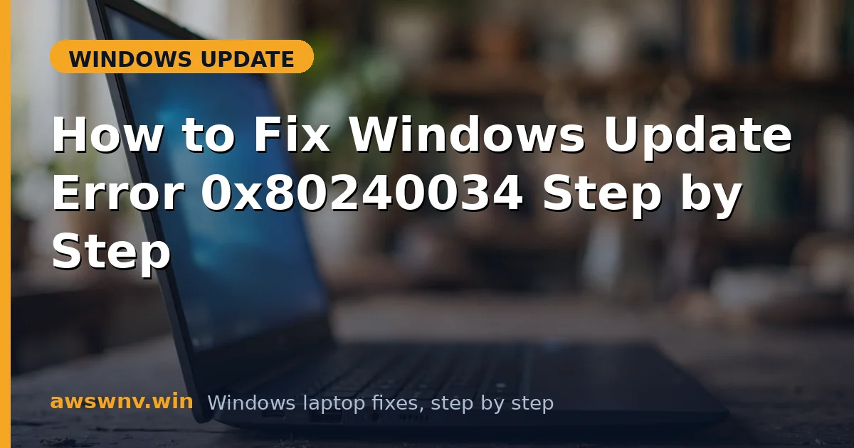 How to Fix Windows Update Error 0x80240034 Step by Step