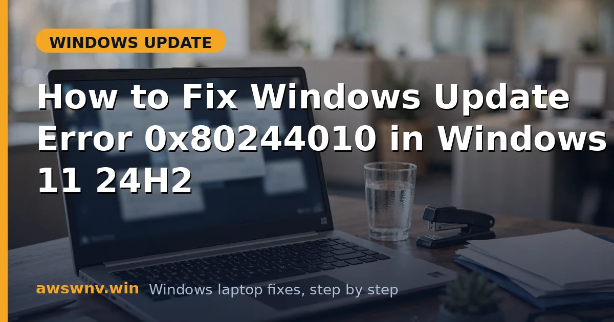 How to Fix Windows Update Error 0x80244010 in Windows 11 24H2