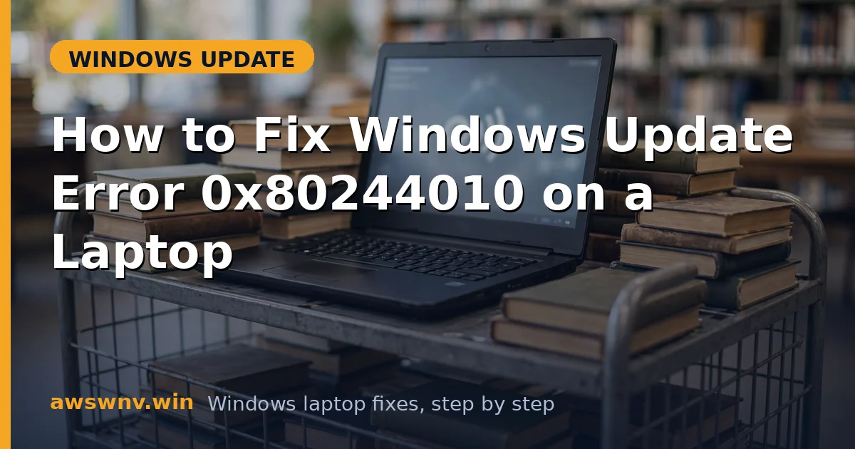 How to Fix Windows Update Error 0x80244010 on a Laptop