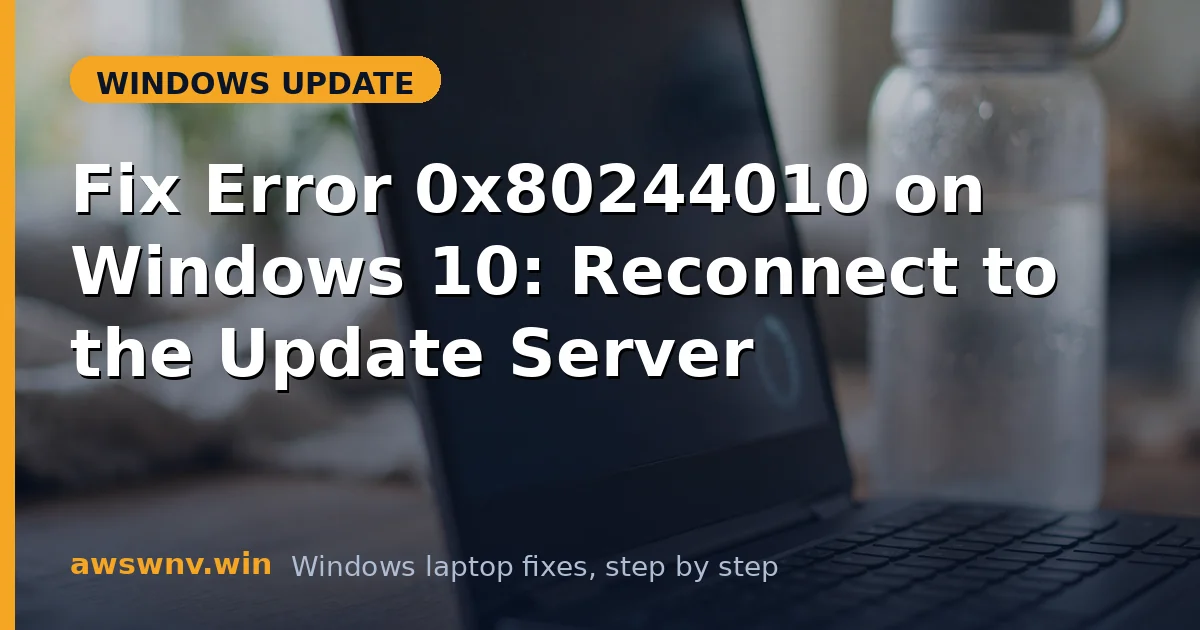 Fix Error 0x80244010 on Windows 10: Reconnect to the Update Server