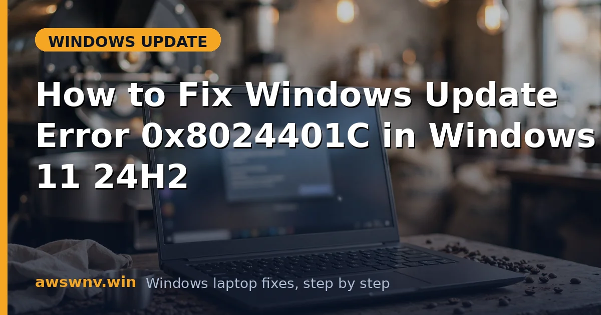 How to Fix Windows Update Error 0x8024401C in Windows 11 24H2