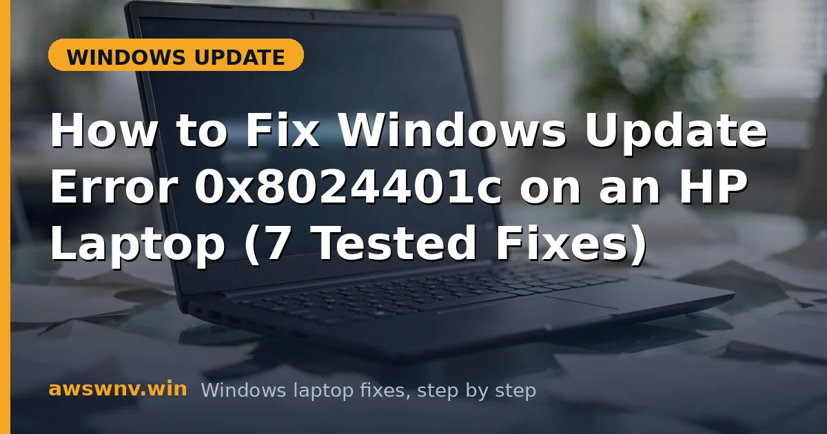 How to Fix Windows Update Error 0x8024401c on an HP Laptop (7 Tested Fixes)