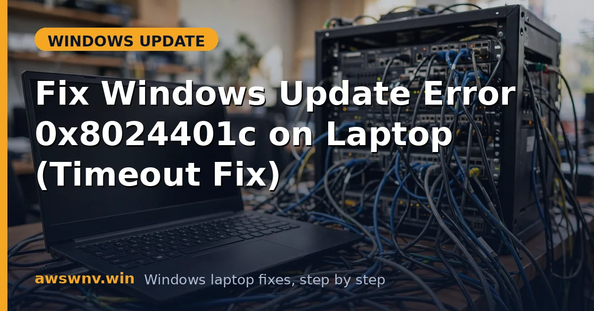 Fix Windows Update Error 0x8024401c on Laptop (Timeout Fix)