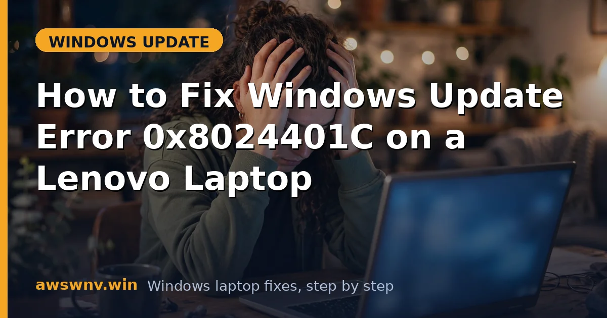 How to Fix Windows Update Error 0x8024401C on a Lenovo Laptop