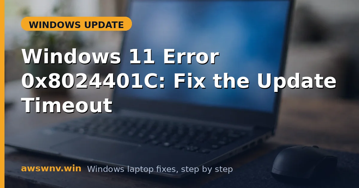 Windows 11 Error 0x8024401C: Fix the Update Timeout