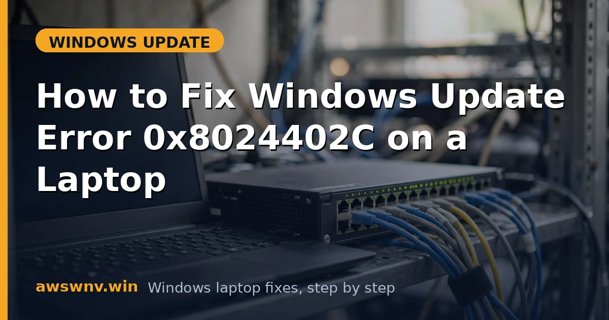 How to Fix Windows Update Error 0x8024402C on a Laptop