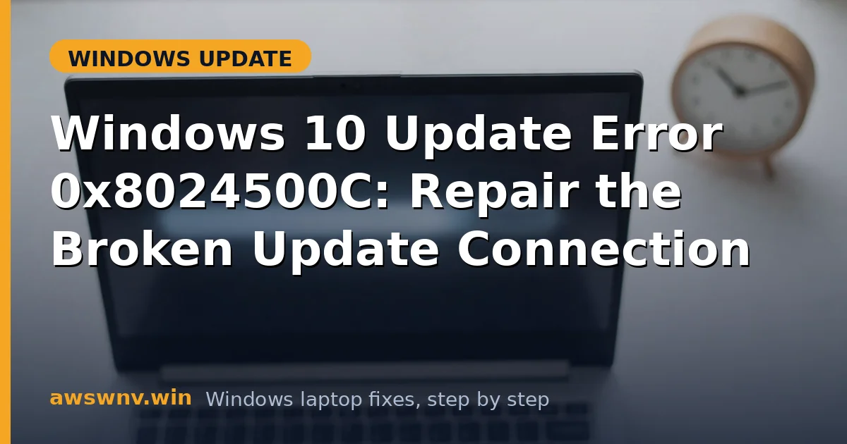 Windows 10 Update Error 0x8024500C: Repair the Broken Update Connection